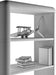 Aluminum Aviator Industrial Metal Bookcase - Silver Home Office Furniture