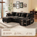 106-Inch Modular Cloud Sofa Black Sectional Modern