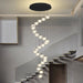 25 Light Black Modern Glam Crystal Ball Chandelier for High Ceiling Staircase Foyer Enterway Living Room Long Crystal Chandelier Lighting