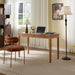 Solid Wood Computer Desk with Storage Drawers (Oak Color, 47.2Inch)