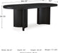 Signature Design by Ashley Rowanbeck Minimalist Dining Table for 8 People, Black