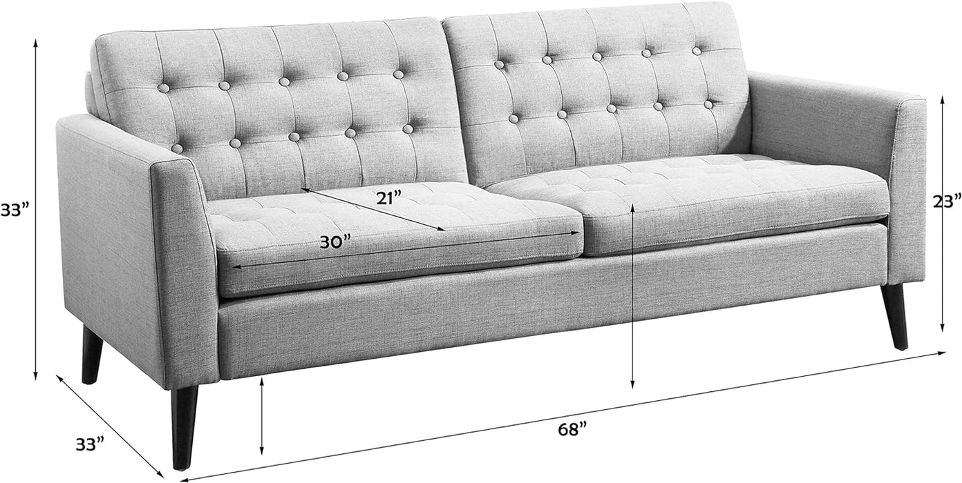 Modern Beige Loveseat for Small Spaces