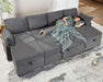 Oversized L-Shaped Sleeper Sectional Sofa with Storage