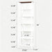 Bookshelf, 7-Tier Bookshelf, Rustic Wood Metal Bookshelves and Bookcases, Freestanding Open Bookshelf, Industrial Tall Bookcase for Home Office, Living Room and Bedroom, White