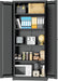 SixtyThreeInch MatteBlack Pantry Cabinet TwinDoors
