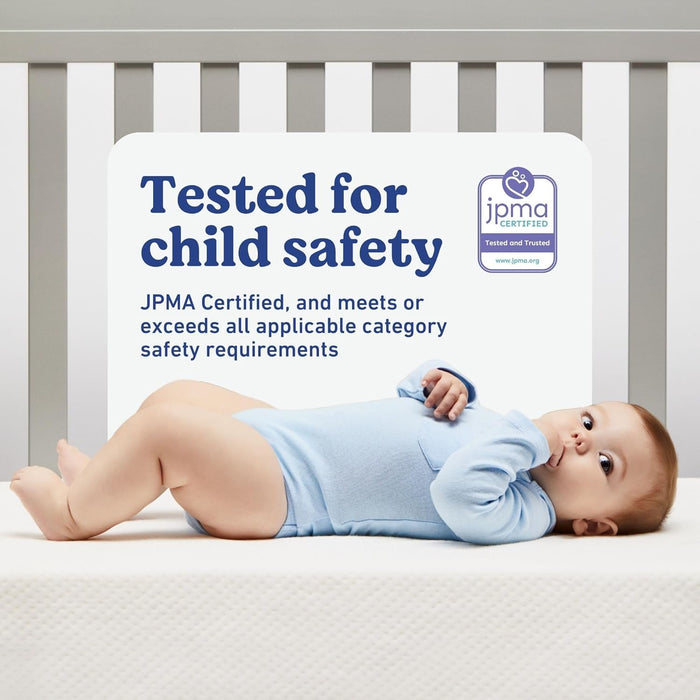 Premium Crib & Toddler Mattress – GREENGUARD Gold Certified & Certipur-Us Certified, Fits All Standard Crib & Toddler Beds, Waterproof Sleep Surface, Machine-Washable Outer Cover for Easy Care
