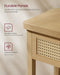 Console Sofa Table, Narrow Entryway Table, 2 Drawers, Open Storage Shelf, Rounded Corners, for Living Room, Boho Style, Oak Beige ULNT016YC01S