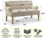 Modern Beige Velvet Loveseat