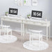 Cream White Vanity Desk with 3 Drawers, Makeup Table/Writing Desk, Modern Dressing Table for Bedroom, 47.24" Wide, No Mirror Included