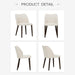 Upholstered Dining Chairs Set of 2, Modern Fabric Dining Room Kitchen Side Chair with Padded Seat and Wood Legs for Restaurant/Cafe, Beige