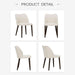Upholstered Dining Chairs Set of 6, Modern Fabric Dining Room Kitchen Side Chair with Padded Seat and Wood Legs for Restaurant/Cafe, Beige