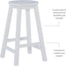 Zeke White 24" Counter Stool with round Seat