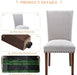 Fabric Dining Chairs Set of 2, Parsons Chairs Upholstered Nailhead Dining Room Kitchen Chair with Thick Cushions and Wood Legs, Light Grey