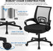 Office Chair Ergonomic Computer Chair Mid Back Adjustable Desk Chair with Lumbar Support Armrest, Swivel Rolling Mesh Task Gaming Chair for Home Office Work Study, Black