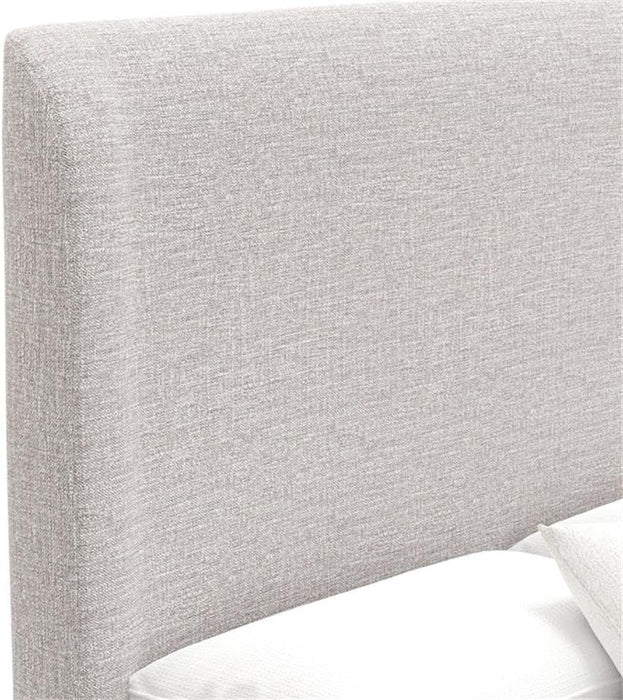 Adele Upholstered California King Platform Bed in Beige