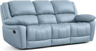 Sorin Modern Leather Recliner Sofa with Pillow Armrests and High Density Foam, Reclining Sectional Couch for Living Room, Office, Home Theater, FSC Certified, Blue