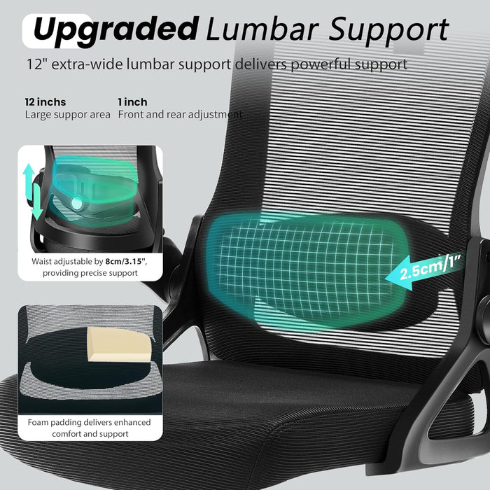 Office Chair Mesh Computer Chairs with Adjustable Lumbar Support