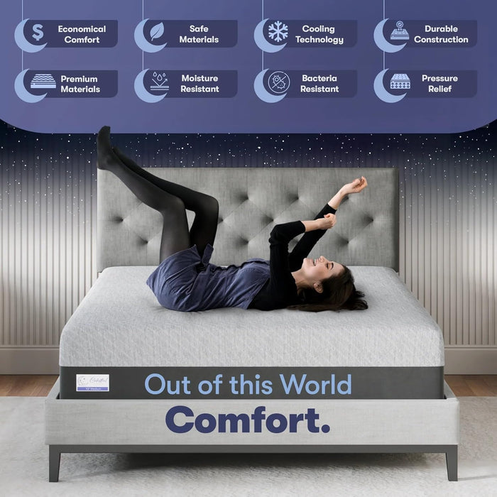 Gel Memory Foam Mattress in a Box, Made in the USA, Certipur-Us Bed, 8 Inch Firm - Full