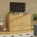 Oakwood Industrial Murphy Cabinet Bed With Charging