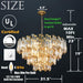 Modern Gold Crystal Chandelier 19-Light Foyer Dining Room Fixture