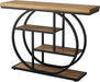 41.3” Console Table with Storage, Industrial Entryway Table, 4-Tier Shelves Sofa Table behind Couch, Narrow Wood Accent Table for Living Room, Entryway,Entrance, Hallway, Foyer,Rustic Brown