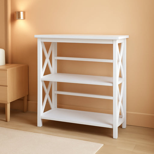 3-Shelf Montego Bookcase, White