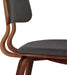 Jaguar Dining Chair in Charcoal Fabric and Walnut Wood Finish,Charcoal/Walnut Finish 20D X 18W X 29H In