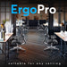 Ergopro Ergonomic Office Chair, Rolling Desk Chair with 4D Adjustable Armrest, 3D Lumbar Support, Blade Wheels, Mesh Computer Gaming Executive Swivel Chairs Chair (Black)
