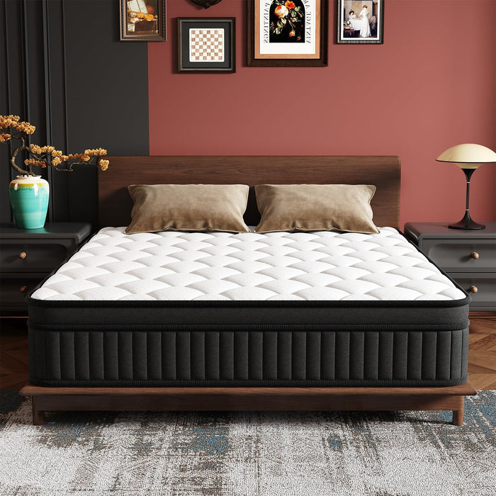 Queen Mattress, 12 Inch Hybrid Queen Size Mattress in a Box