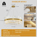 Modern Crystal Chandelier, 32 Inch Gold Crystal Chandeliers for Dining Room over Table, Luxury round Chandeliers for Living Room Dining Room Light Fixture Chandelier for Entryway Bedroom, Kitchen