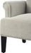 Modern Accent Living Room Chairs, Comfy Polyester Upholstered Club Chair with Rivet Tufted Scroll Arm, Tufted Arm Chair for Living Room, Reading Room, Bedroom,Cream+Polyester