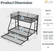 Twin Over Full Bunk Bedframe With DetachableTrundle