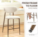 Counter Height Bar Stools with Backs Set of 4, Beige