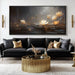 White Floral Wall Decor Gold Botanical Canvas Paintings Modern Artwork for Living Room Bedroom Office Home Decor 29"X58"