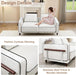 80 Inches Cloudlike Loveseat Sofa White Upholstered