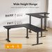 L Shaped Standing Desk 75 X 63 Inch Adjustable Height, Electric Corner Desk, Sit Stand Home Office Desk with Splice Board, Black(2 Packages)