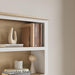 71" Farmhouse Bookcase W/Adjustable Shelves & 31.5" Width, 5 Tier Tall Bookshelf with Wooden Legs, Rustic Vintage Book Shelf for Living Room Office Library (White+Wood)