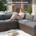 Patio Furniture Sets, 7-Piece Outdoor Patio Furniture with Thick Cushions, Wicker Outdoor Conversation Set Sectional Sofa for Backyard, Poolside, Garden