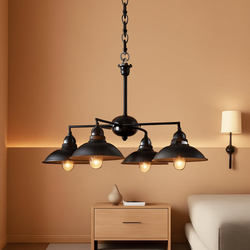 Oil Rubbed Bronze Four-Light Indoor Chandelier 16-Inch
