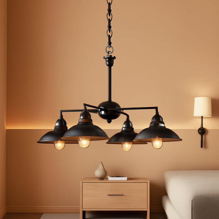 Oil Rubbed Bronze Four-Light Indoor Chandelier 16-Inch