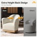 Beige 360 Degree Swivel Upholstered Accent Armchair