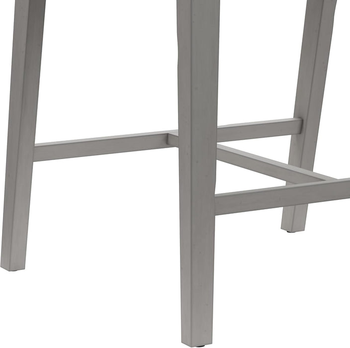 Dresden Wood Counter Height Stool, Distressed Gray - ShipItFurniture