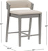 Dresden Wood Counter Height Stool, Distressed Gray - ShipItFurniture
