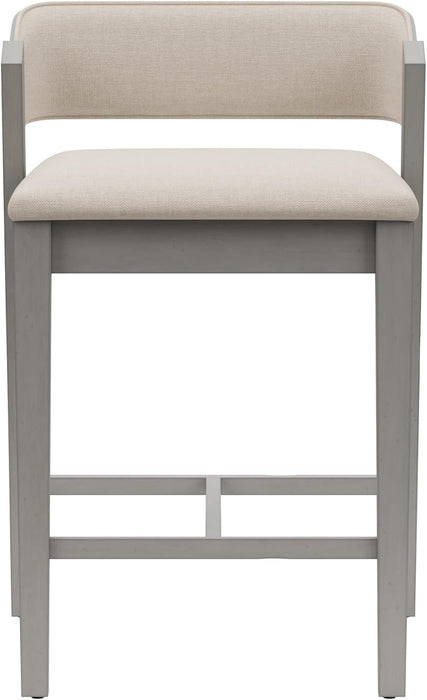 Dresden Wood Counter Height Stool, Distressed Gray - ShipItFurniture