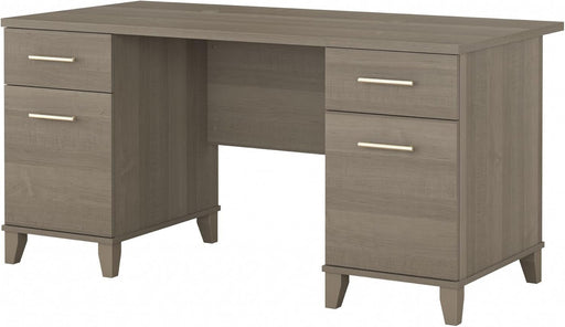 Durable 60W Office Desk with Drawers in Gray - ShipItFurniture