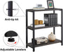 Grey 3-Tier Industrial Bookshelf For Office Storage