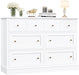 White Dresser with 8 Deep Drawers