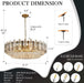 Gold Crystal Chandelier 31.5 Inch Elegant Radiance