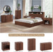 Walnut Dresser for Bedroom, 47" Wide 6 Drawer Dresser, Modern Chest of Drawers with Solid Wood Handle, Curved Profile Design, Wood Dresser Storage Organizer, Living Room, Hallway
