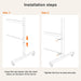 Full Length Stand Mirror on Wheels, Arched, 70X22 In